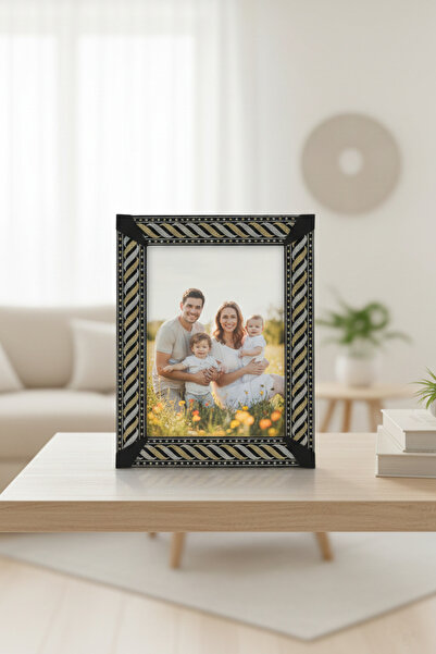 FANTASTIC Ramă foto cu bordură țesută de 10x15 cm - 5 opțiuni de modele difer...