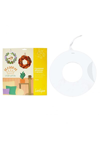 Loolipo Set of 10 self-adhesive white cardboard crowns for decoration