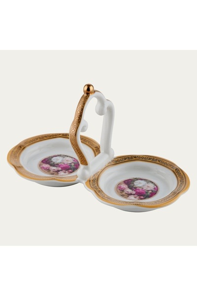 hediye Esterhomedecor 6-Piece Porcelain Coffee Cup and Turkish Delight Bowl Set