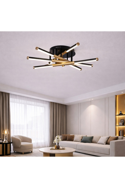 proled LED Chandelier with Remote Control 120W ACR-8071 Black, 5 Arms, Adjust...