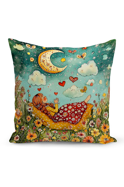Bertille Home Husă de pernă cu imprimare digitală pe două fețe, seria Spring ...