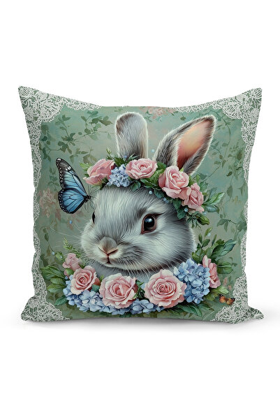 Bertille Home Ανοιξιάτικη Σειρά Κάλυμμα Μαξιλαριού Διπλής Όψης με Ψηφιακή Εκτ...