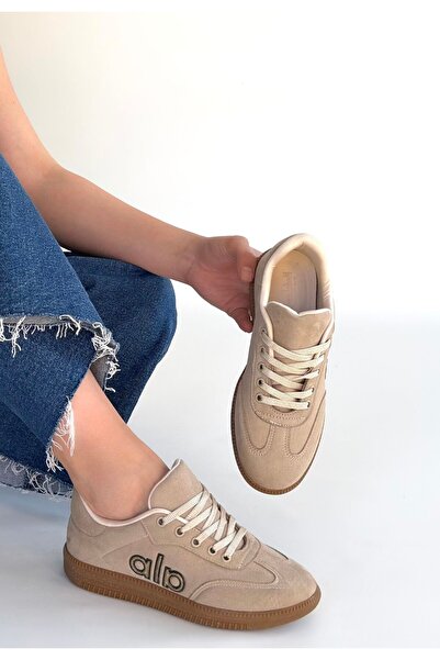 STUMBANNG Lendo Beige Suede Lace-Up Sneakers