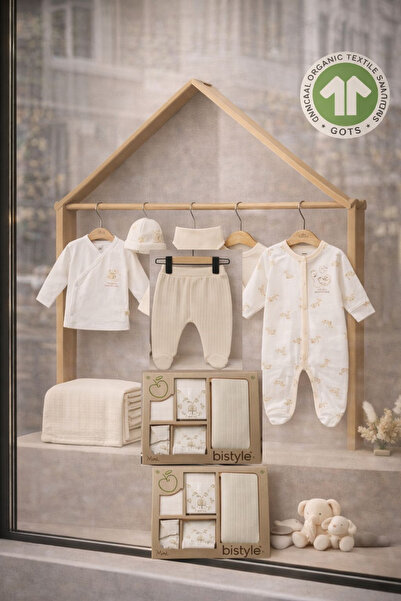 Bistyle GOTS Sertifikalı 10lu Set With u Family Bej Unisex