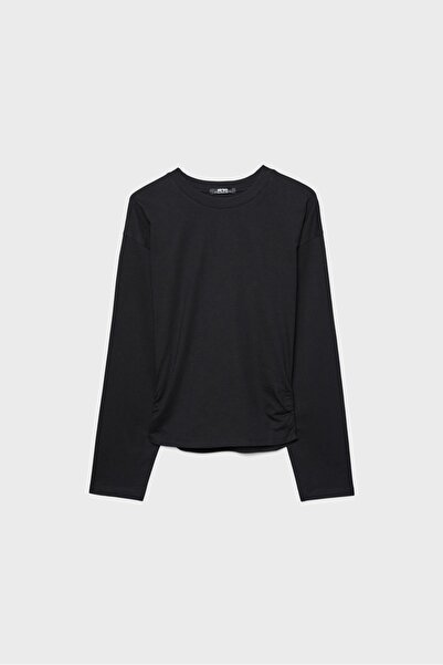 Stradivarius Long sleeve gathered T-shirt