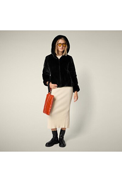 SAVE THE DUCK Kadın Kapüşonlu Çift Taraflı Mont Siyah - Laila