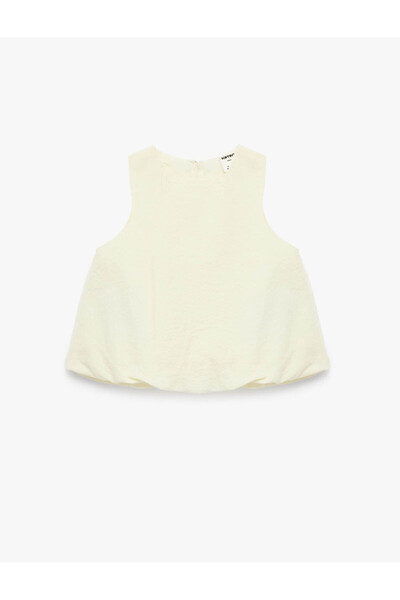 Koton Bluză galbenă pentru fetițe cu gât rotund 6SMG60038AW