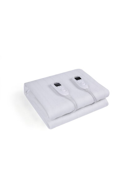 PRIME3 Pătură electrică dublă SHP52, 120W, lavabilă, albă