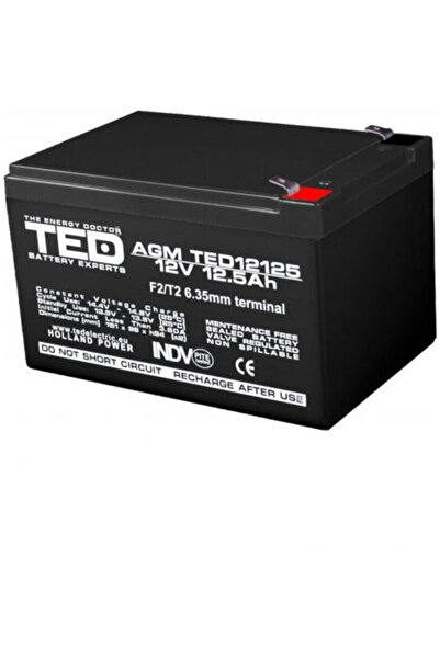 TED Electric Acumulator AGM VRLA 12V 12,5A dimensiuni 151mm x 98mm x h 95mm F...