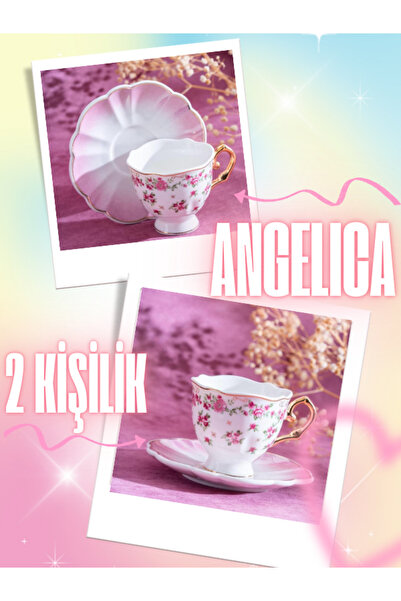 ACAR Angelica 2 Kişilik Kahve Fincanı Takımı - 90 ml