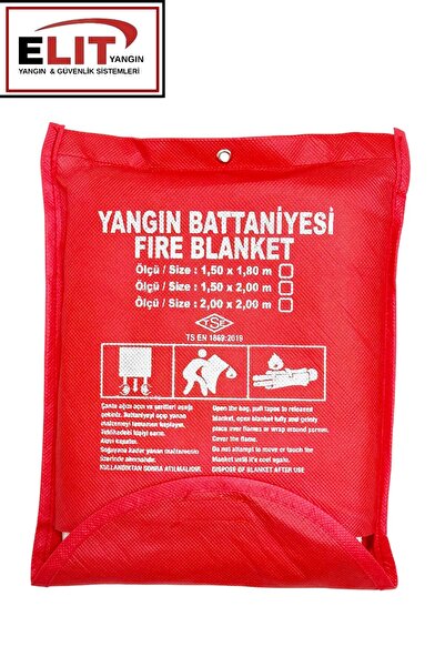 ELİT YANGIN VE GÜVENLİK SİSTEMLERİ Yangın Battaniyesi 150x180 Cm