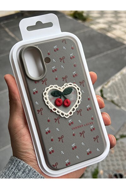 EDELFU متوافق مع iPhone 17 - غطاء حماية من السيليكون بتصميم Cherry Lace مع في...