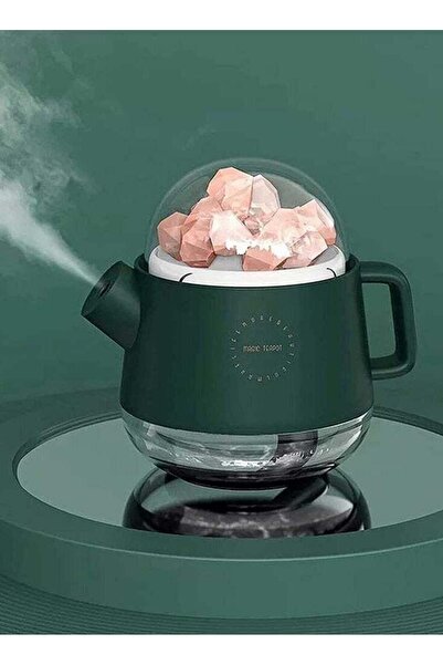 Oud Bakhoan مرطب هواء من حجر الملح الكريستالي سعة 360 مل على شكل غلاية مع موز...