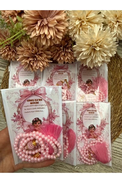 Gökçem hediyelik 20 Card Gifts for Baby Shower (Blue or Pink)