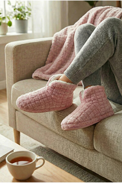 Sevim Thick Non-Slip Sole Furry Home Boots - Soft, Plush Inner Lining, Winter...