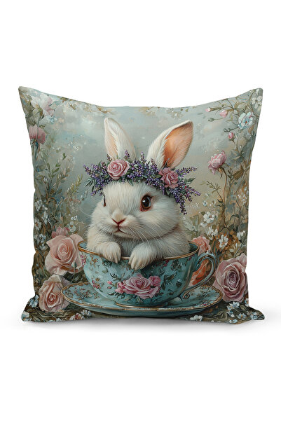 Bertille Home Ανοιξιάτικη Σειρά Κάλυμμα Μαξιλαριού Διπλής Όψης με Ψηφιακή Εκτ...