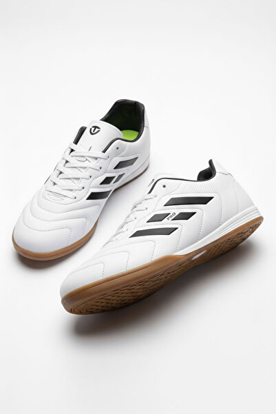 LETAO Pro Erkek Beyaz Salon Futbol Ayakkabısı Kaymaz Kauçuk Taban Futsal Ayak...