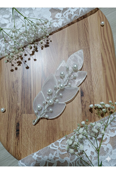 Handmade Λευκό στέμμα μοντέλου Έλενης, νυφικό αξεσουάρ Έλενης με μαργαριτάρια...