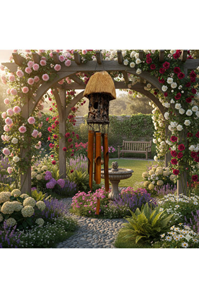 SultanofAura Kuş yuvalı Bambu Rüzgar çanı