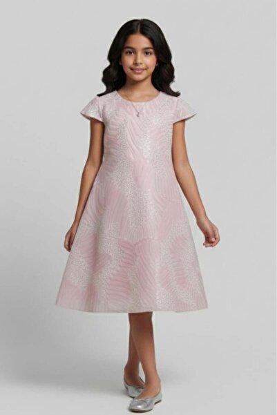 Alesaei-mondo tondo فستان سهرة بناتي وردي فاخر باطلالة عصرية S01283