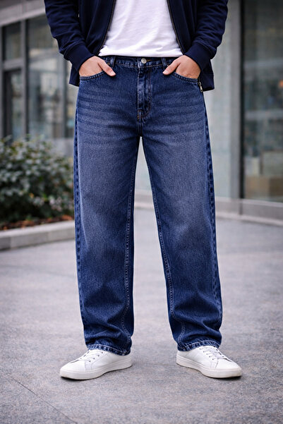 connemara Jeans Men's Medium Baggy Fit Denim Trousers Blue