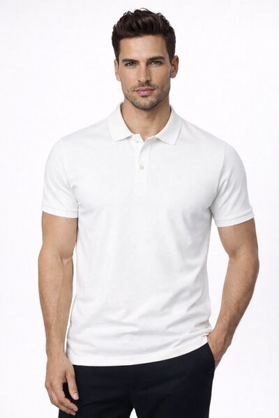 zs zaos fashion تي شيرت رجالي من Poloyaka بأكمام قصيرة وتصميم أساسي من القطن ...