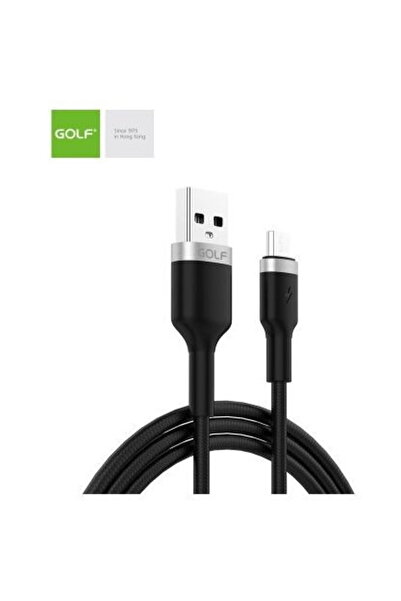 Golf Cablu Micro USB împletit metalic pentru sincronizare date 3A NEGRU GC-71m