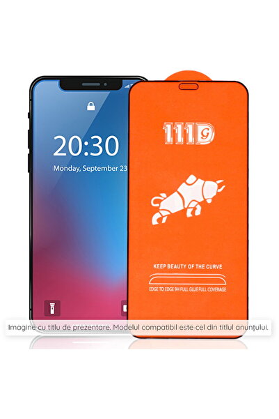 Techsuit 111D Πλήρες κάλυμμα / Πλήρες αυτοκόλλητο γυαλί για Honor X7b - Μαύρο