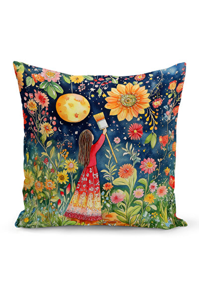 Bertille Home Husă de pernă cu imprimare digitală pe două fețe, seria Spring ...