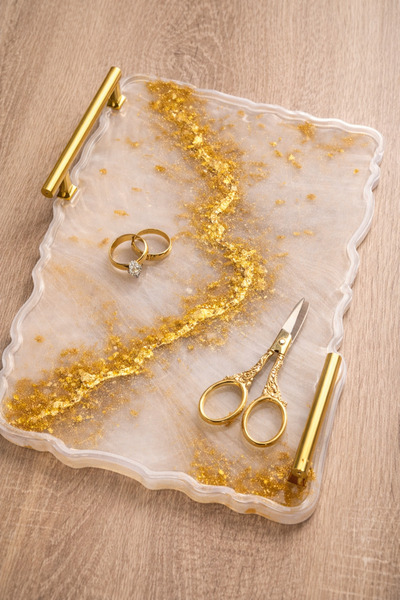 Tasarım El yapımı Epoksi söz tepsisi