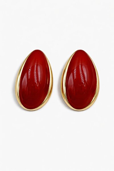 Jack Ferrero أقراط فاخرة من الفولاذ بلون الكارمين