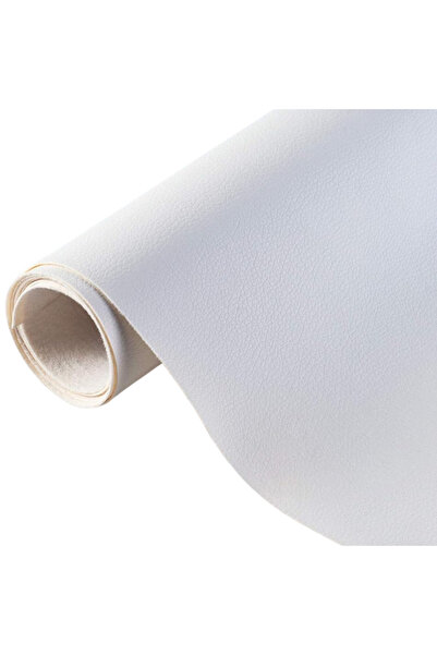 MaffStuff Folie autoadezivă piele ecologică pentru reparații 50x138 cm alb
