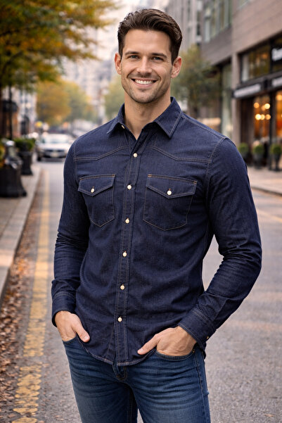 FBI Men's Denim Shirt