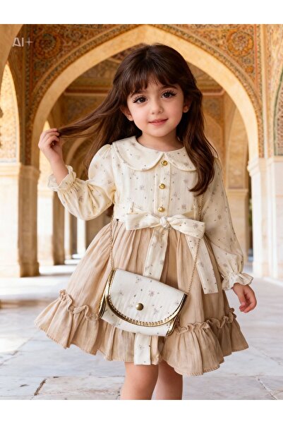 Lunas tekstil Fluffy Dress with Muslin Fabric and Bag