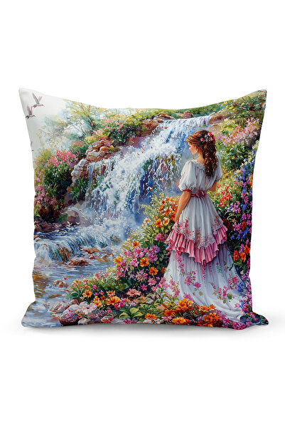 Bertille Home Husă de pernă cu imprimare digitală pe două fețe, seria Spring ...