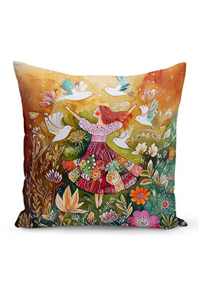 Bertille Home Ανοιξιάτικη Σειρά Κάλυμμα Μαξιλαριού Διπλής Όψης με Ψηφιακή Εκτ...