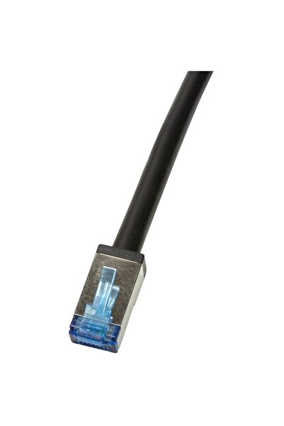 LogiLink CABLU DE PATCH S/FTP Cat6a, 50m negru, exterior, manta PE împotriva ...
