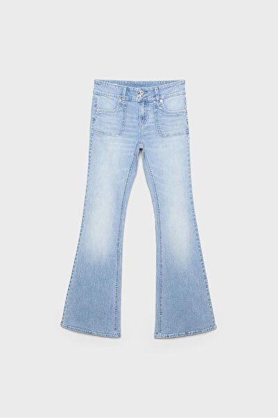 Stradivarius Low-rise jeans with seam pocket
