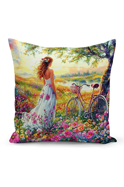 Bertille Home Ανοιξιάτικη Σειρά Κάλυμμα Μαξιλαριού Διπλής Όψης με Ψηφιακή Εκτ...