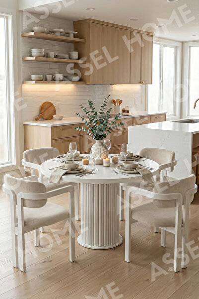 ah assel home Bohem Ayak 4'lü Tokyo Metal Demonte Sandalye 90x90 Masa Sandaly...