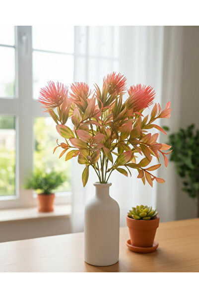 YAPAY ÇİÇEK DERYASI نبات زهرة الورد الاصطناعية البرتقالية البحرية الخضراء لتز...