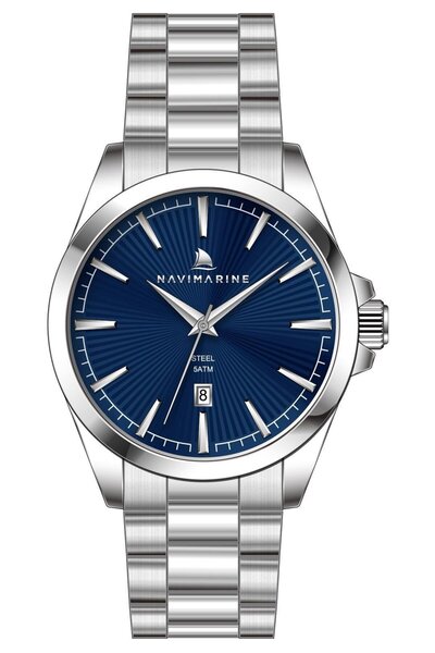 Navimarine Silver Steel Cord Men's Wristwatch L-Nt0024-3