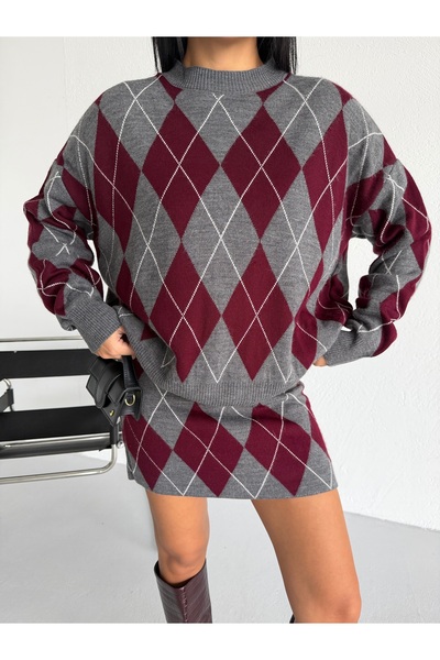 Lamierra Baklava Skirted Knitwear Set