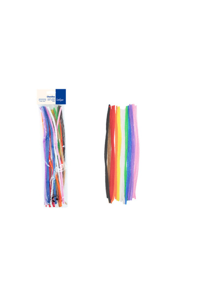 Loolipo Sârmă plușată colorată - 25 de bucăți (0,6 x 30 cm)