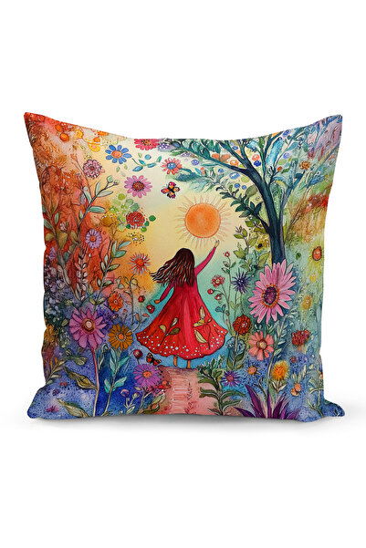 Bertille Home Husă de pernă cu imprimare digitală pe două fețe, seria Spring ...