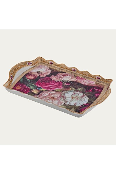 hediye Esterhomedecor Porcelain Rectangular Tray
