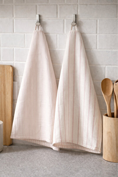 Elvya 100% Cotton Double Layer Muslin Kitchen Drying Cloth Set of 2 40X60 cm ...