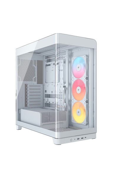 Corsair FRAME 4500X RS-R ARGB Fanlı Panoramik Camlı Beyaz Mid-Tower CC-901131...
