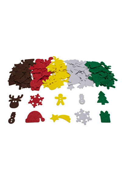 Loolipo Set de 150 de stickere colorate din fetru - Crăciun