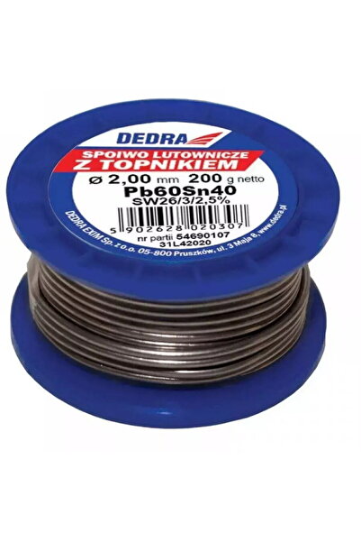 dedra -EXIM Solder with Flux 2.0mm, 200g, 40%SN, Pb60Sn40